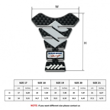Suzuki Tank Guard Pads Model with Black Fibers Dseign