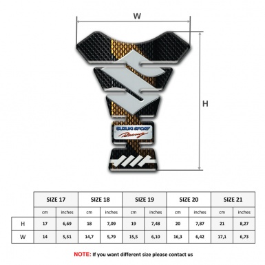 Suzuki Tank Pad Protector Model With Black Brown Decoration 