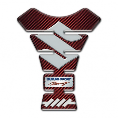 Suzuki Tank Pad Motorbike Model with Red Carbon Design 