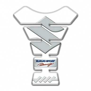 Suzuki Tank Pad Motorbike Model with White Design 