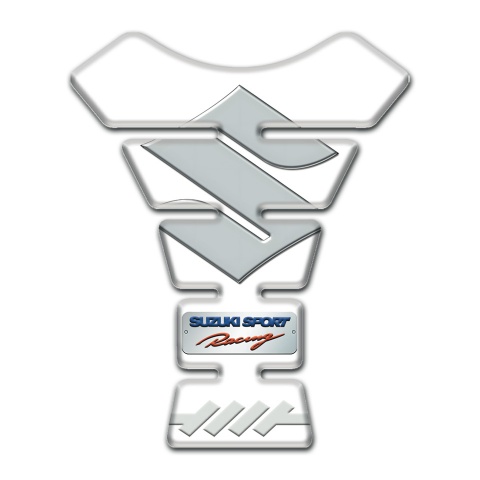 Suzuki Tank Pad Motorbike Model with White Design 