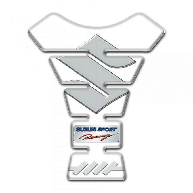 Suzuki Tank Pad Motorbike Model with White Design 