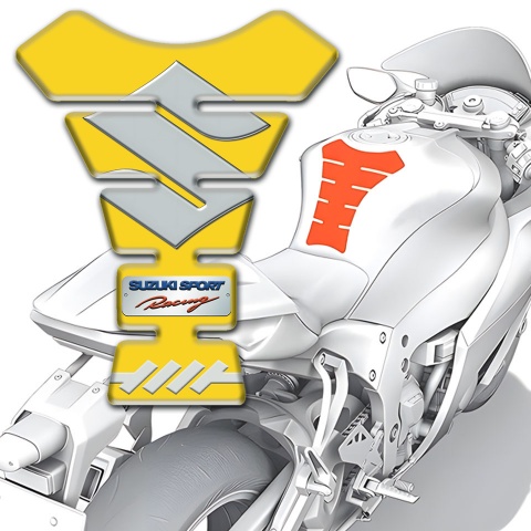 Suzuki Tank Pad Protector Model with Yellow Design 