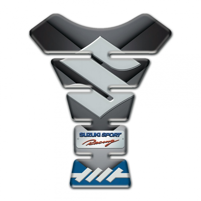 Suzuki Tank Protector High-Quality Design Gray Big Logo 