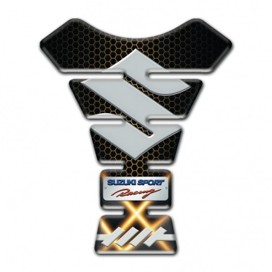 Suzuki Tank Protector Orange Lights Motive Base Gray Big logo 