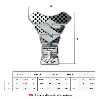 Suzuki Tank Fuse with Gray Logo Design High-Quality Silicone Sticker 