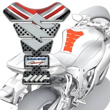Suzuki Tank Protector Stylish Vision Design with Big Gray Logo 