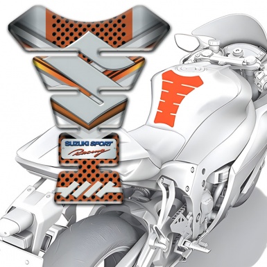 Suzuki Tank Pad Protector Copper Cray Print Sport Racing Edition