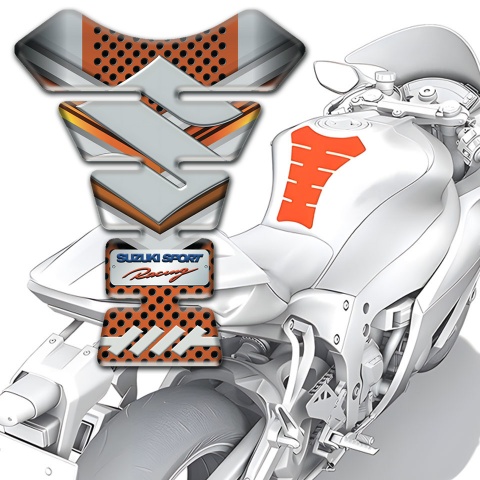 Suzuki Tank Pad Protector Copper Cray Print Sport Racing Edition