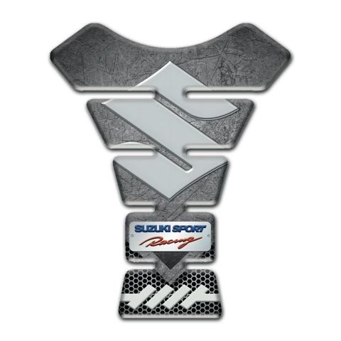 Suzuki Tank Pad Motorbike Marble Effect Base Gray Logo Style 