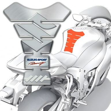 Suzuki Tank Guard Pads Silver Edition 