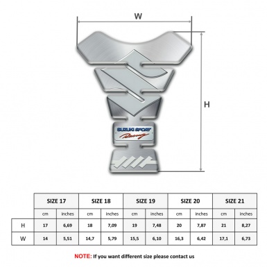 Suzuki Tank Guard Pads Silver Edition 