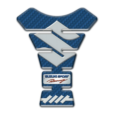 Suzuki Tank Pad Protector Model with Navy Blue Carbon Design 