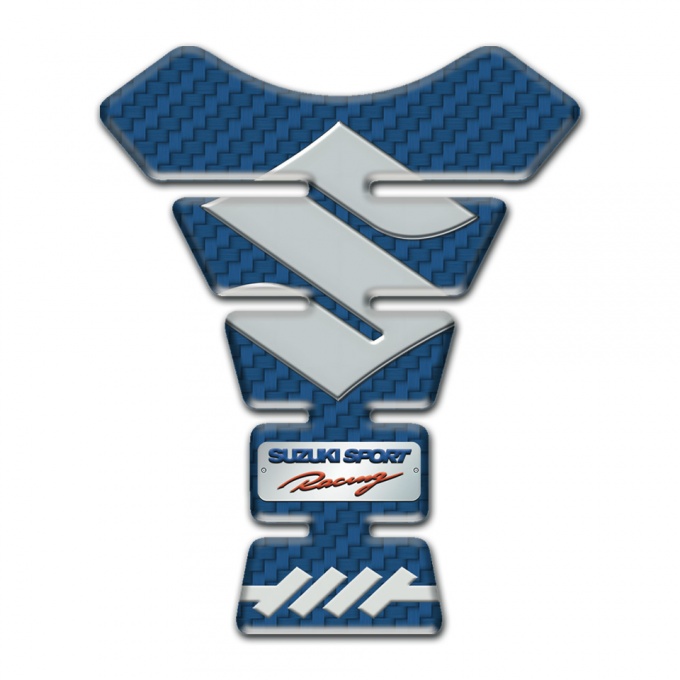 Suzuki Tank Pad Protector Model with Navy Blue Carbon Design 