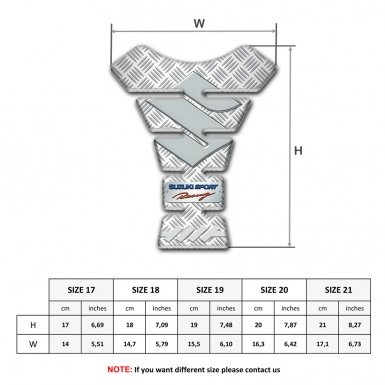 Suzuki Tank Fuse Model with Crossed Patterns Style 