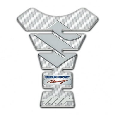 Suzuki Tank Pad Motorbike Model with White Carbon Design 