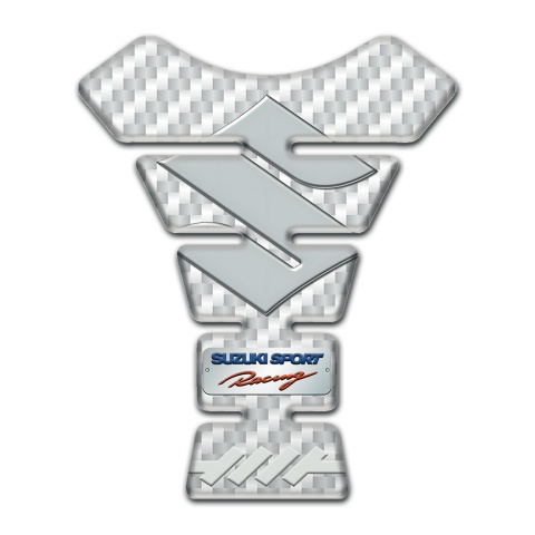 Suzuki Tank Pad Motorbike Model with White Carbon Design 