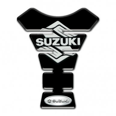 Suzuki Tank Guard Pads Black Base and New Logo Style 