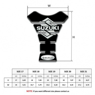 Suzuki Tank Guard Pads Black Base and New Logo Style 