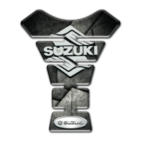Suzuki Tank Fuse Mixed Gray Black Colors Base Stylish Logo Design 