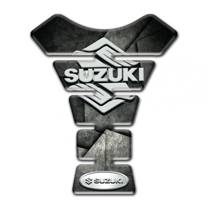 Suzuki Tank Fuse Mixed Gray Black Colors Base Stylish Logo Design 