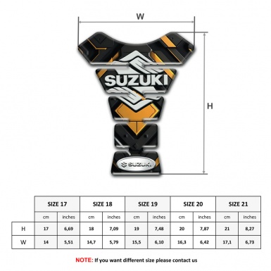 Suzuki  Tank Guard Pads Black Base with Gentral Yellow Rhombus Design 