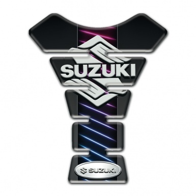 Suzuki Tank Pad Protector Central Neon Lines Design 