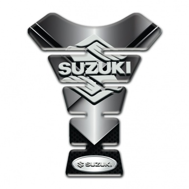 Suzuki Tank Pad Protector Chromed Base Stylish Logo Design 