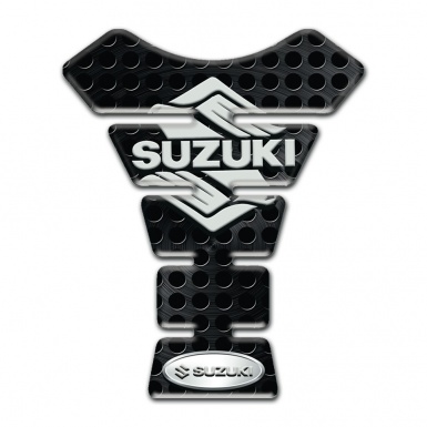 Suzuki Tank Fuse Perforated Black Surface DEsign Stylish Logo 