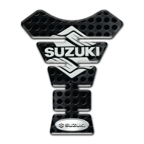 Suzuki Tank Fuse Perforated Black Surface DEsign Stylish Logo 