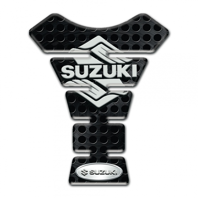 Suzuki Tank Fuse Perforated Black Surface DEsign Stylish Logo 