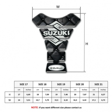 Suzuki Tank Pad Motorbike Model with Black Leather Effect 