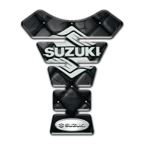 Suzuki Tank Pad Motorbike Model with Black Leather Effect 