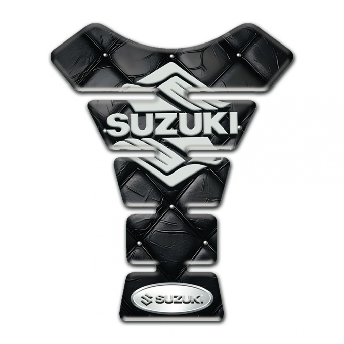 Suzuki Tank Pad Motorbike Model with Black Leather Effect 