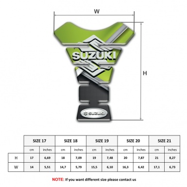 Suzuki Tank Protector Green Black base Stylish Logo Design