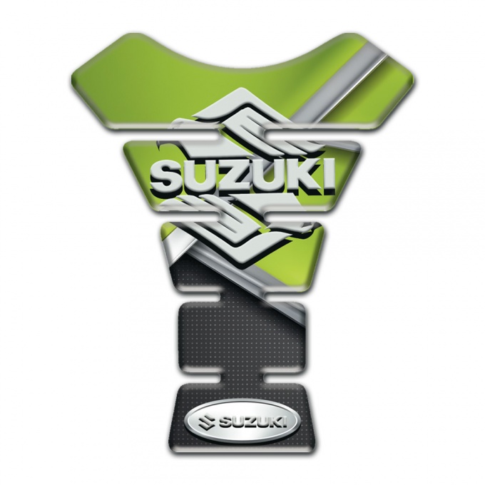 Suzuki Tank Protector Green Black base Stylish Logo Design