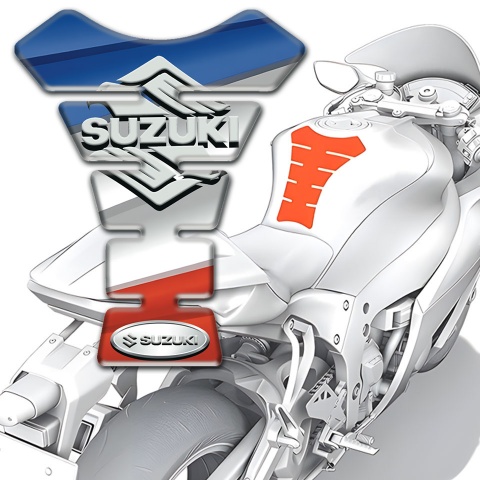 Suzuki Tank Pad Protector Colorful model with Stylish logo