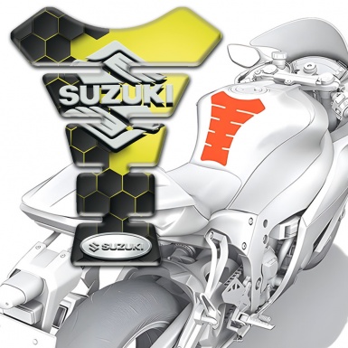 Suzuki Tank Guard Pads Unique Design with Classic Logo 