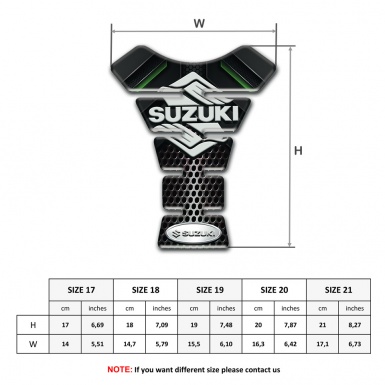 Suzuki Tank Pad Motorbike Anti Slip Sticker with Classic Logo 