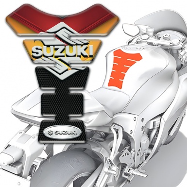 Suzuki Tank Protector Fire Motive Colors Base Classic Logo 