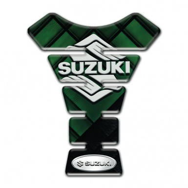 Suzuki Tank Guard Pads Dark Green Parts Base Style Classic Logo 