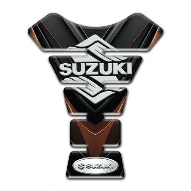 Suzuki Tank Pad Protector Black Brown Decoration Classic Logo 