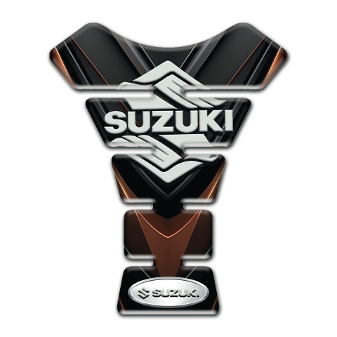 Suzuki Tank Pad Protector Black Brown Decoration Classic Logo 