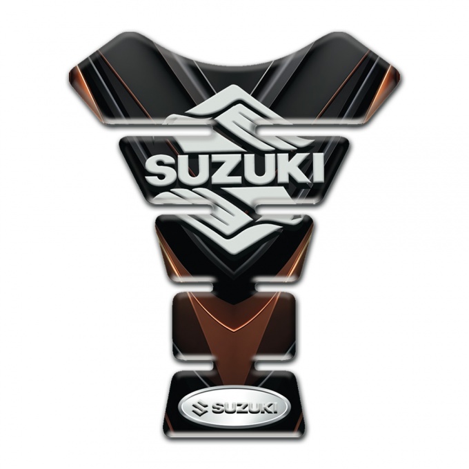 Suzuki Tank Pad Protector Black Brown Decoration Classic Logo 
