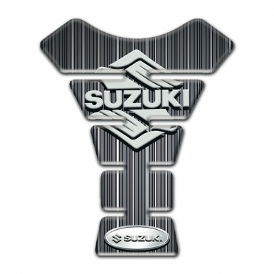 Suzuki Tank Fuse Gray with White Stripes Base Classic Logo 