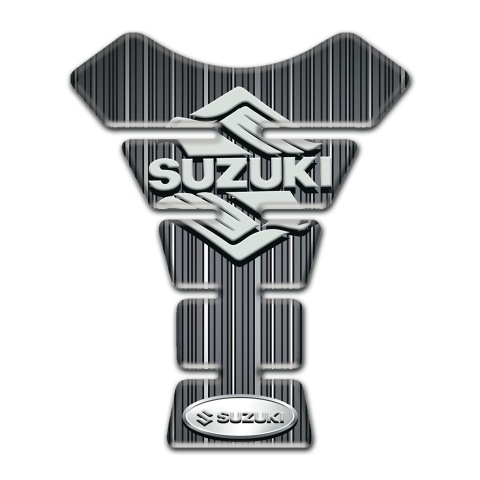 Suzuki Tank Fuse Gray with White Stripes Base Classic Logo 