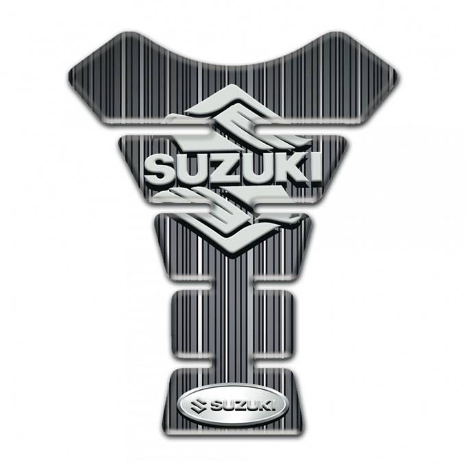 Suzuki Tank Fuse Gray with White Stripes Base Classic Logo 