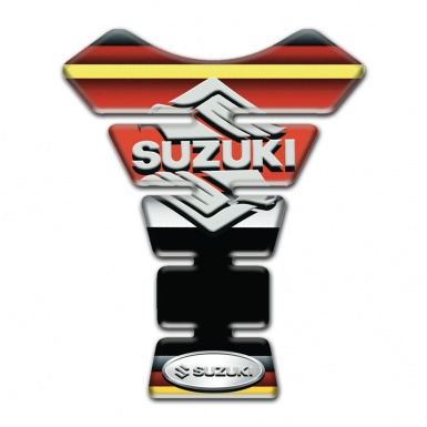Suzuki Tank Pad Motorbike Classic Logo with Multicolored Base 