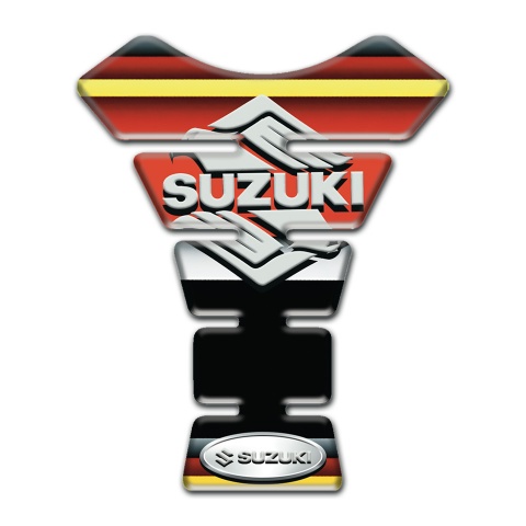 Suzuki Tank Pad Motorbike Classic Logo with Multicolored Base 