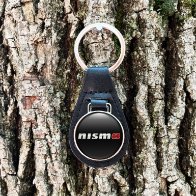 Nissan Nismo Key Fob Leather Black White Classic 